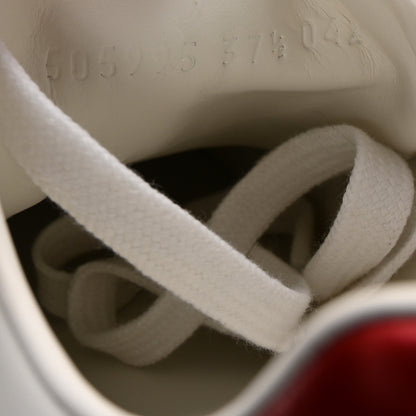 Gucci Calfskin Crystal Web Bee Embroidered Womens Ace Platform Sneakers 37.5 White 9 of 9