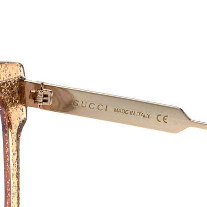 Gucci Acetate Square Frame Web Glitter GG0281SA Sunglasses Gold 6 of 8