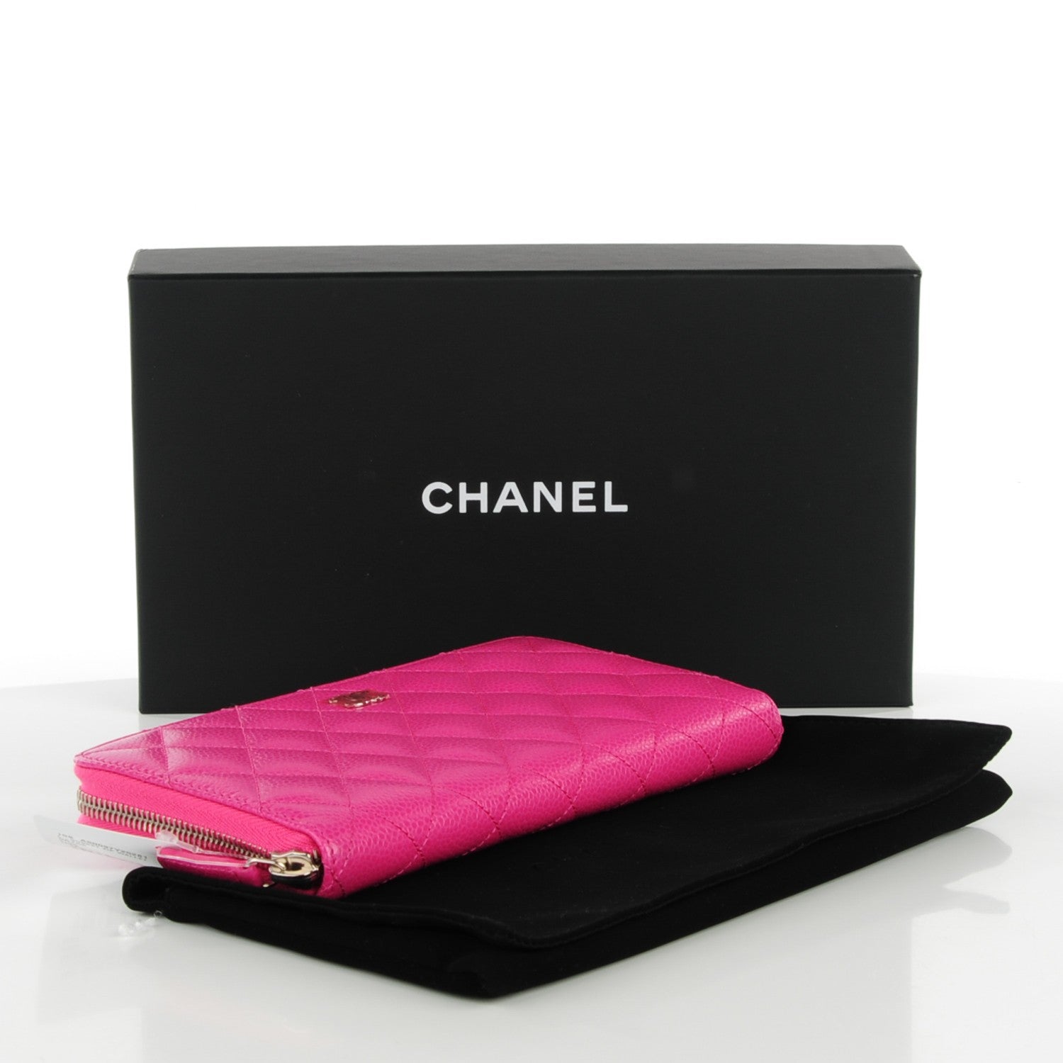 Chanel Caviar Quilted Large Gusset Zip Around Wallet Pink 4 of 8