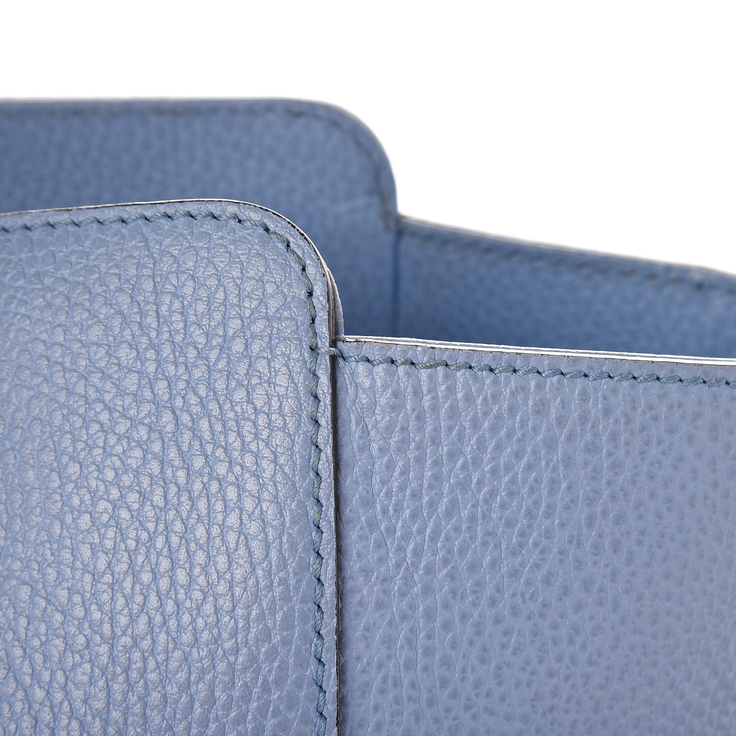 Dollar Calfskin Medium Swing Tote Mineral Blue