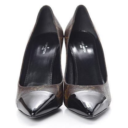 Louis Vuitton Monogram Cherie Pumps 38 Black 2 of 10