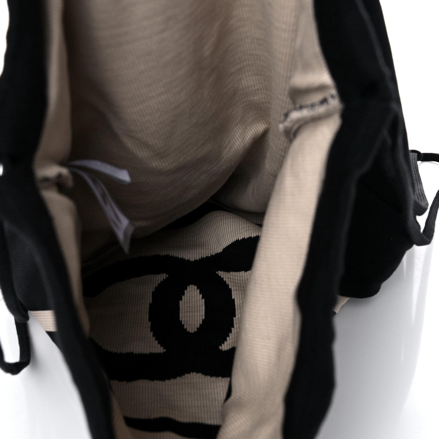 Chanel Cotton CC Drawstring Sport Line Backpack Black 5 of 10