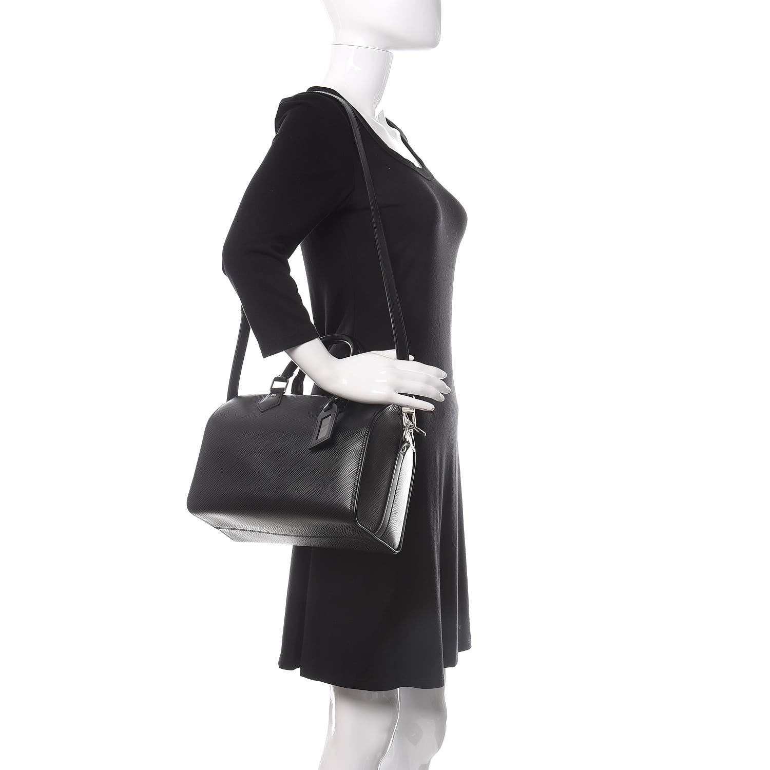 Louis Vuitton Epi Speedy Bandouliere 25 Black 2 of 9