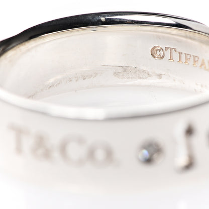 Tiffany Sterling Silver Diamond Locks Ring 56 7.5 6 of 6