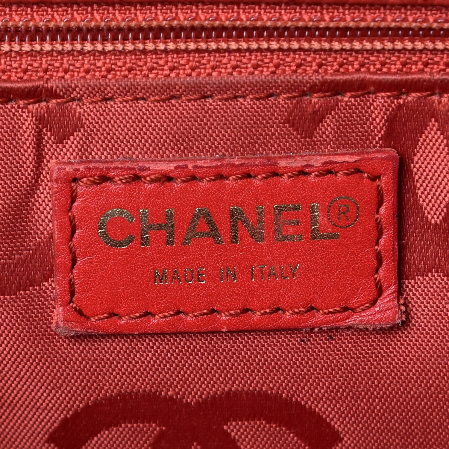 Chanel Caviar CC Drawstring Shoulder Bag Red 9 of 13