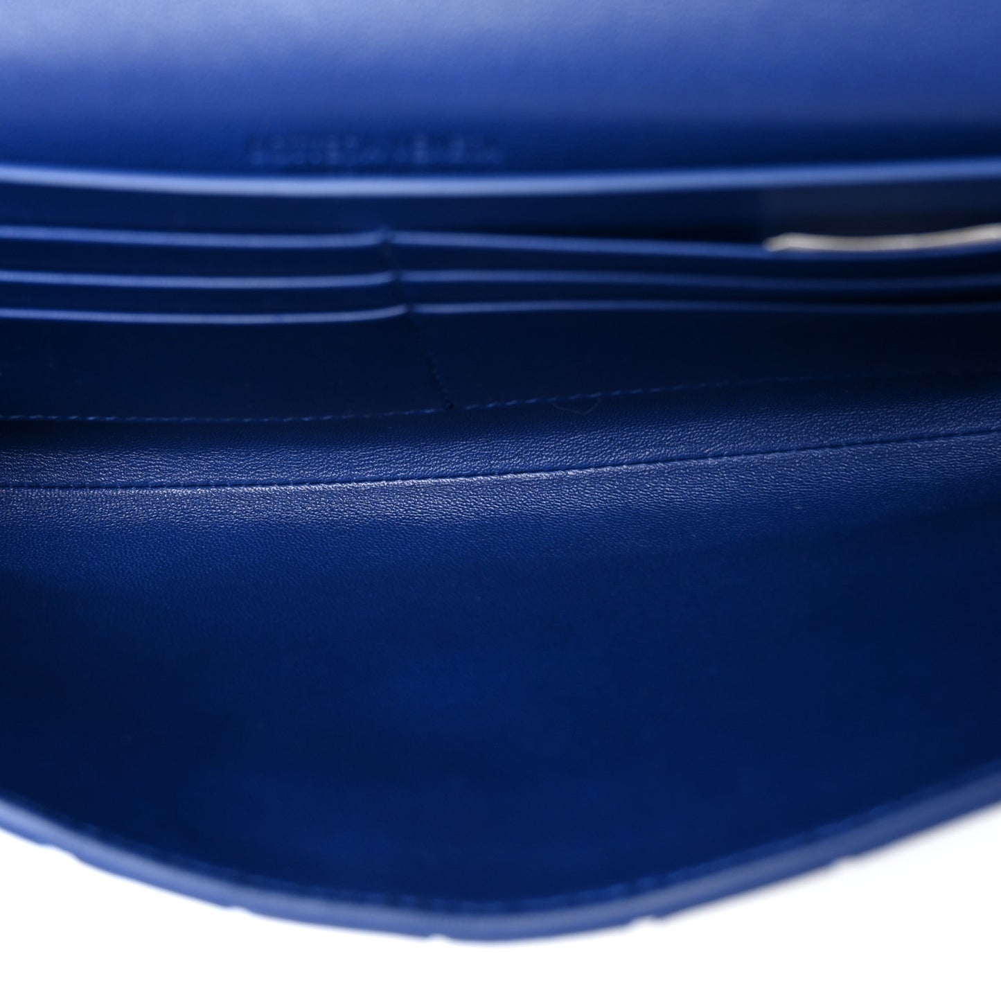 Suede Intrecciato Long Andiamo Top Handle Clutch Blue Royal