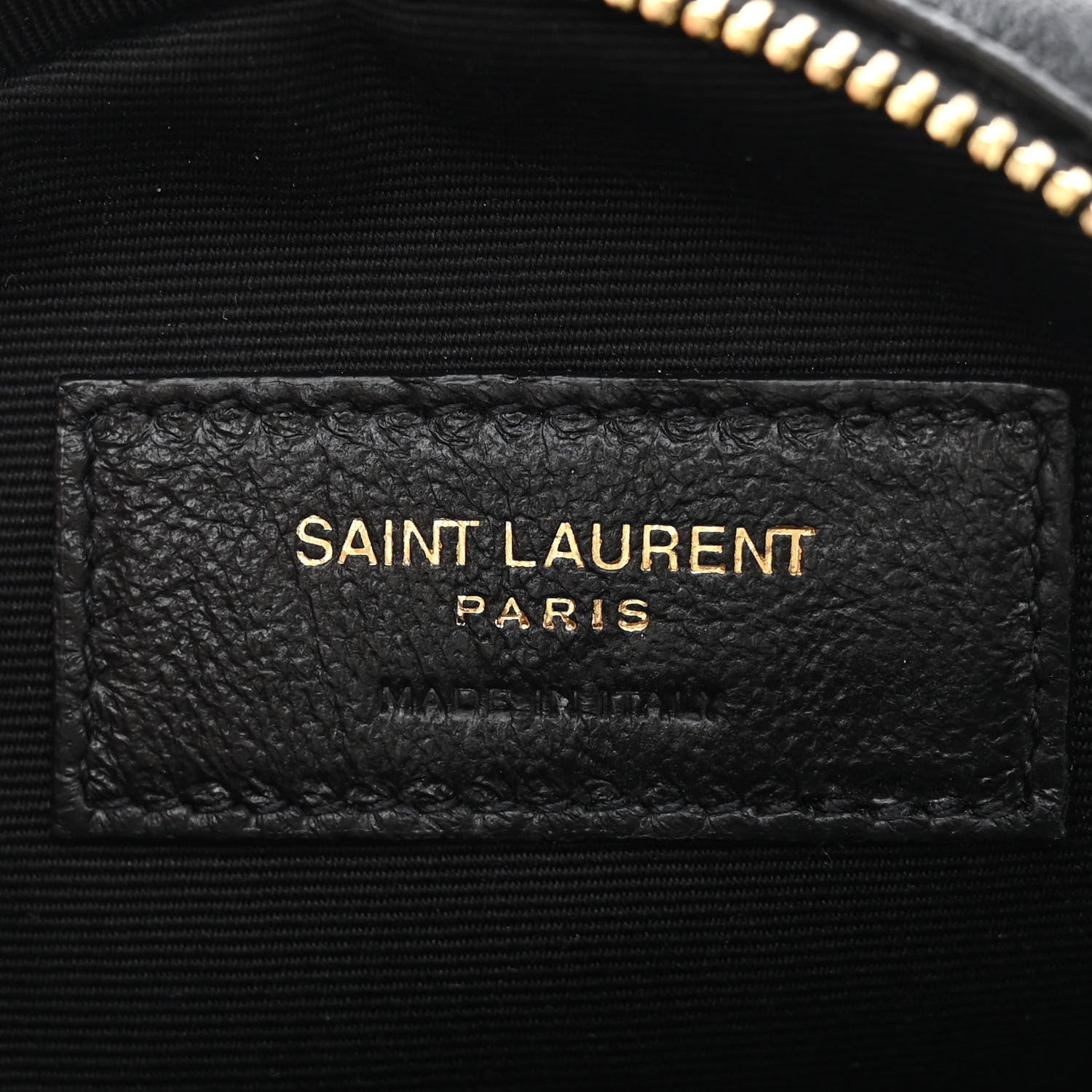 Saint Laurent Calfskin Matelasse Chevron Quilted Baby Round Vinyle Belt Bag Black 6 of 10