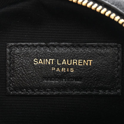 Saint Laurent Calfskin Matelasse Chevron Quilted Baby Round Vinyle Belt Bag Black 6 of 10