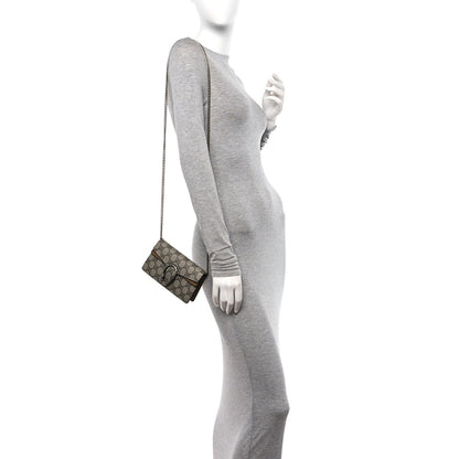 Gucci GG Supreme Monogram Super Mini Dionysus Shoulder Bag Taupe 2 of 9