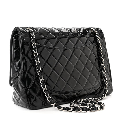 Chanel Patent Quilted Maxi Double Flap Black 3 of 10
