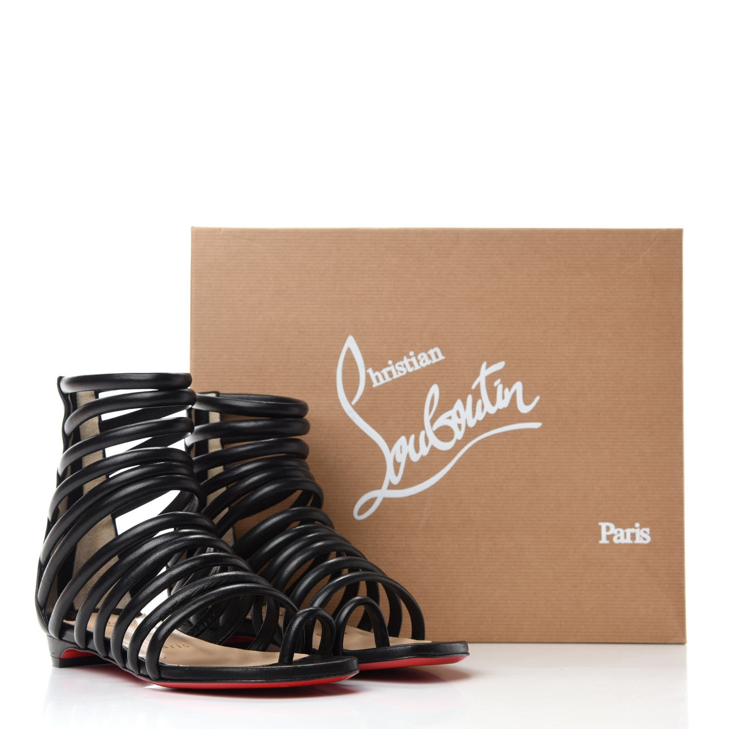 Christian Louboutin Nappa Catchetta Flats 35 Black 8 of 8