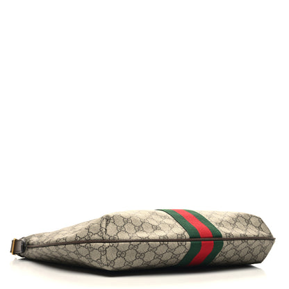 Gucci GG Supreme Monogram Web Ophidia Half Moon Hobo Brown 4 of 11