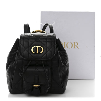Christian Dior Lambskin Macrocannage Small Caro Backpack Black 11 of 11