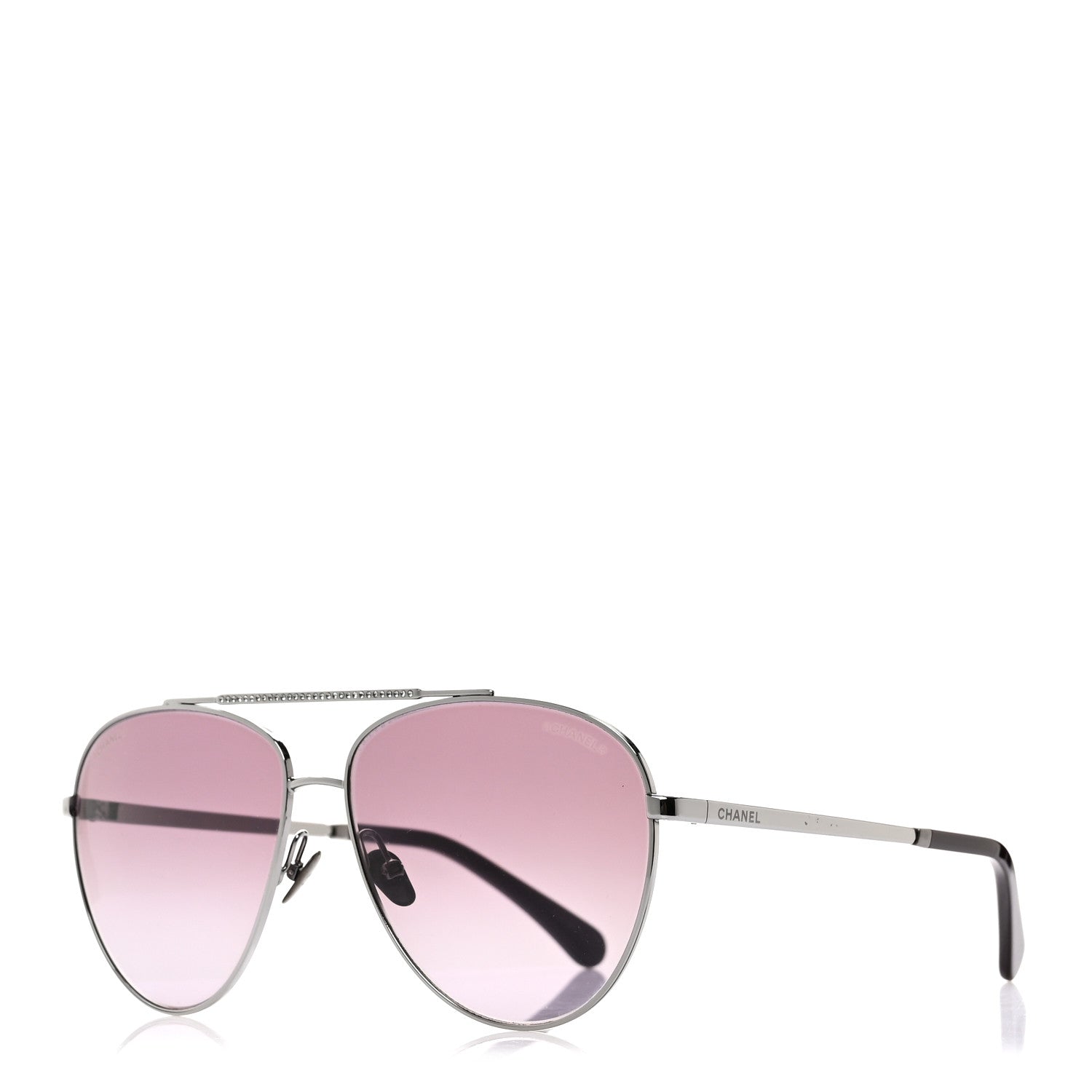 Chanel Pilot Aviator Sunglasses 4279-B Silver 1 of 8