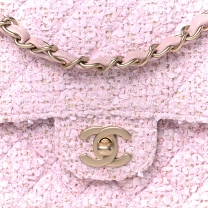 Chanel Tweed Medium Double Flap Pink 9 of 13