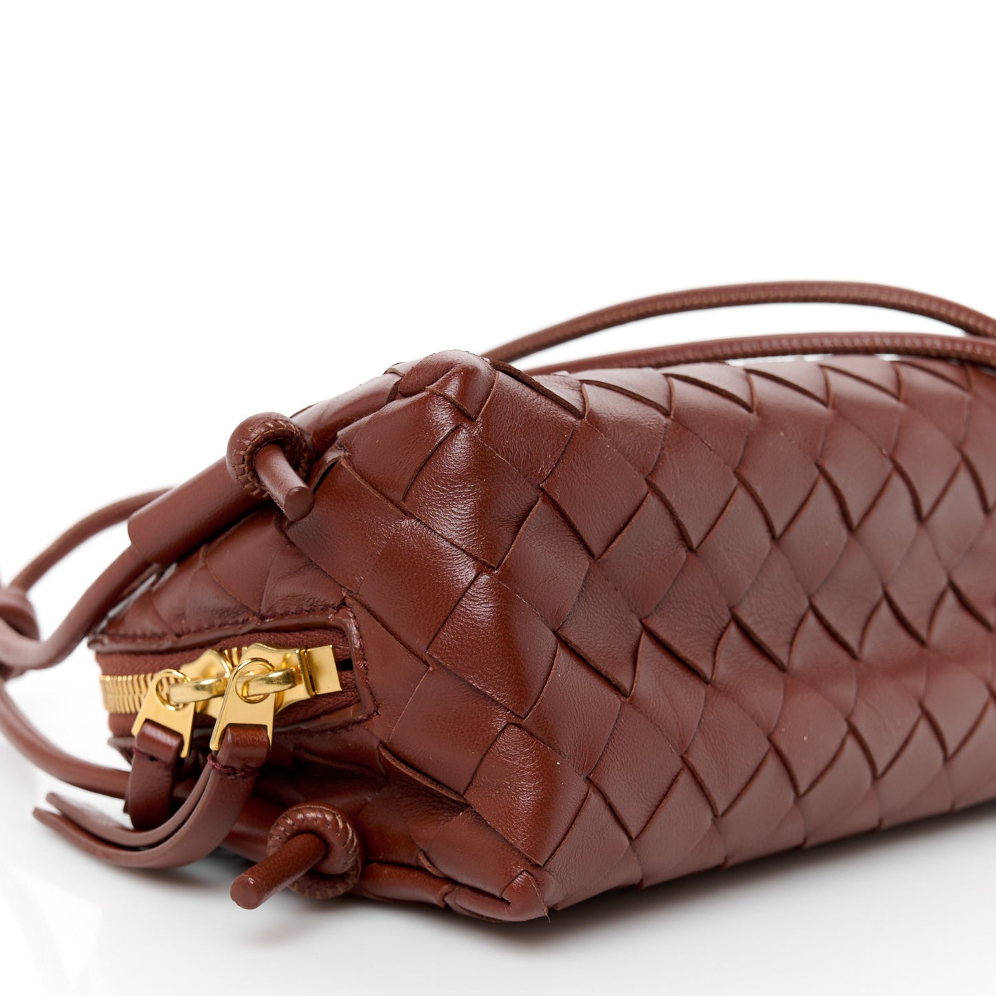 Nappa Intrecciato Concert Pouch Sapele