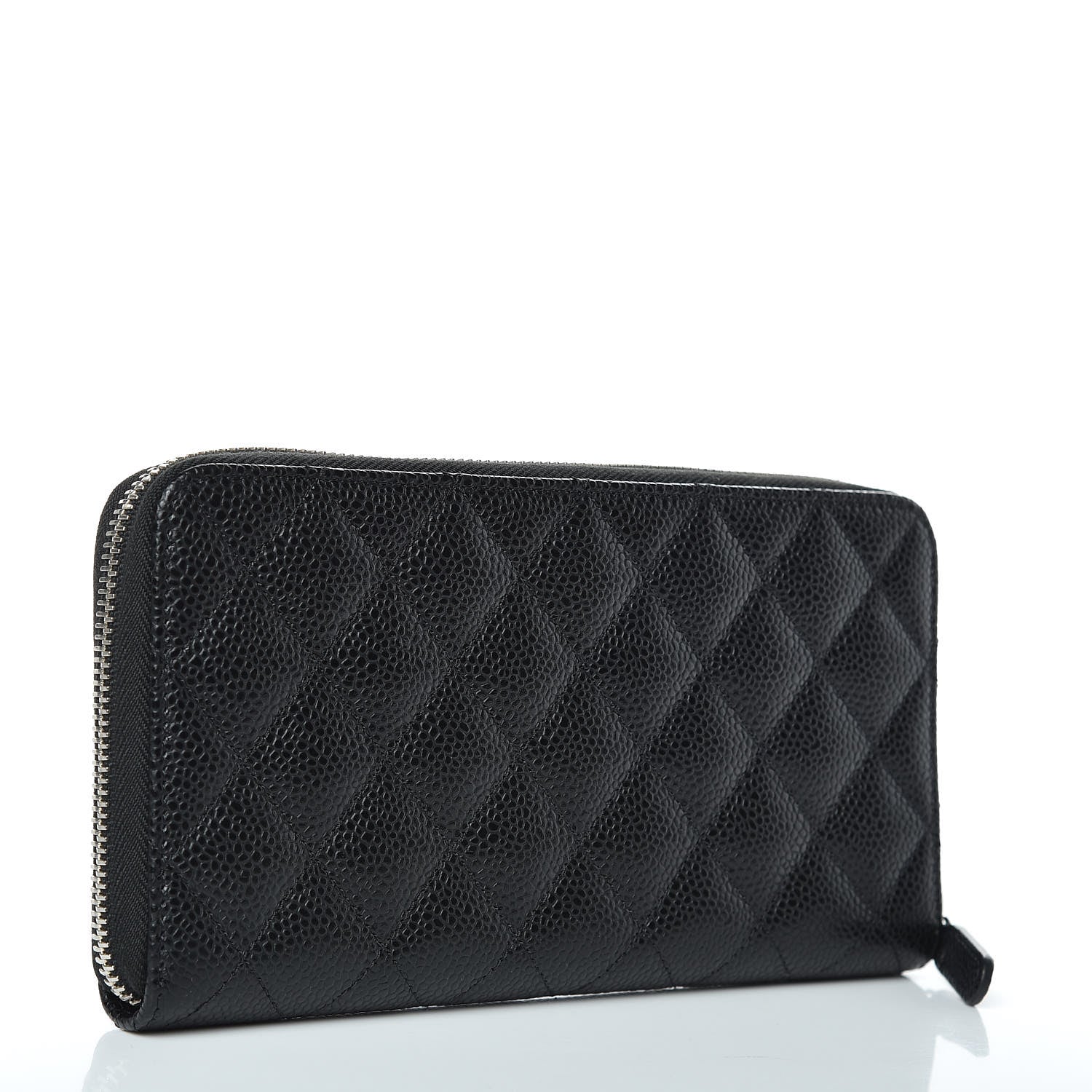 Chanel Caviar Quilted Large Gusset Zip Around Wallet Black 3 of 9