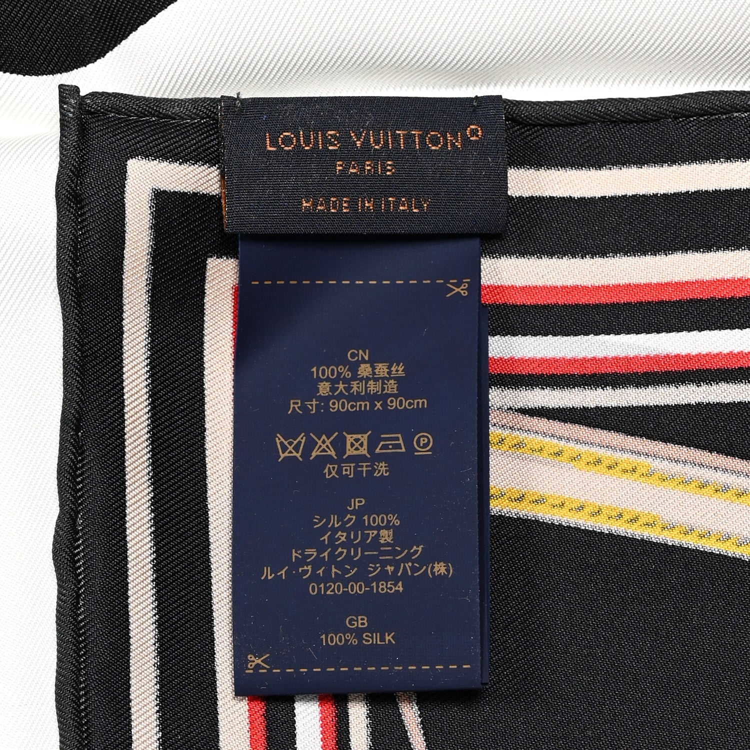 Louis Vuitton Silk Monogram Ultimate Square 90 Scarf Black 4 of 4