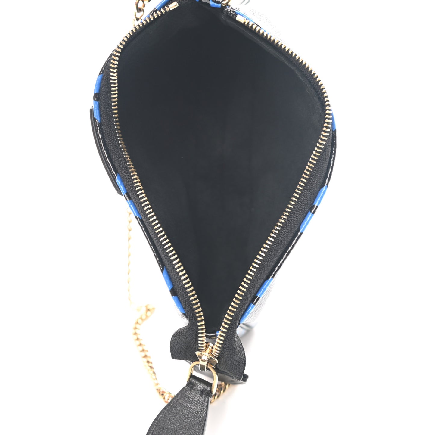 Colored Monogram Mini Pochette Accessories Blue Black