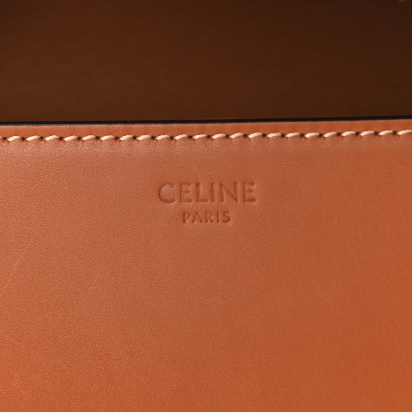 Natural Calfskin Triomphe Shoulder Bag Tan
