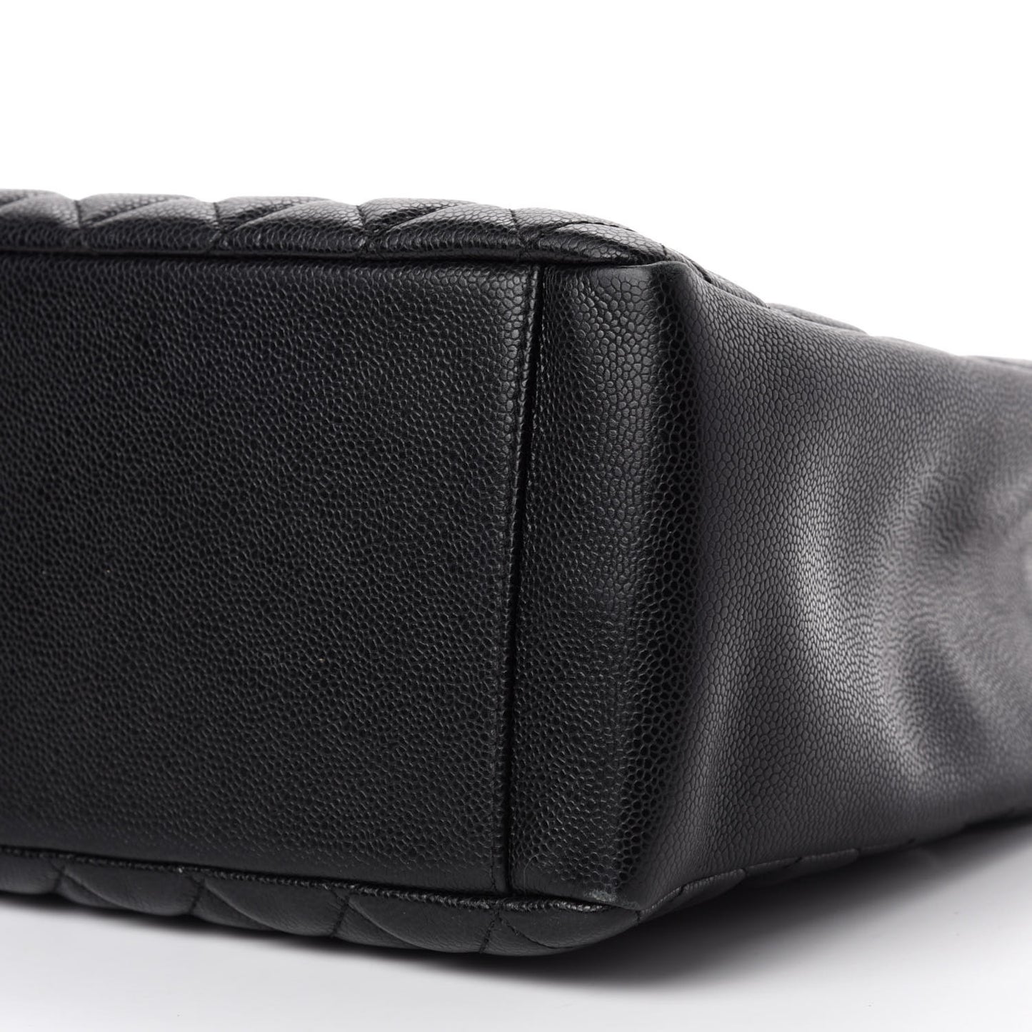 Caviar Quilted Grand Shopping Tote GST Black