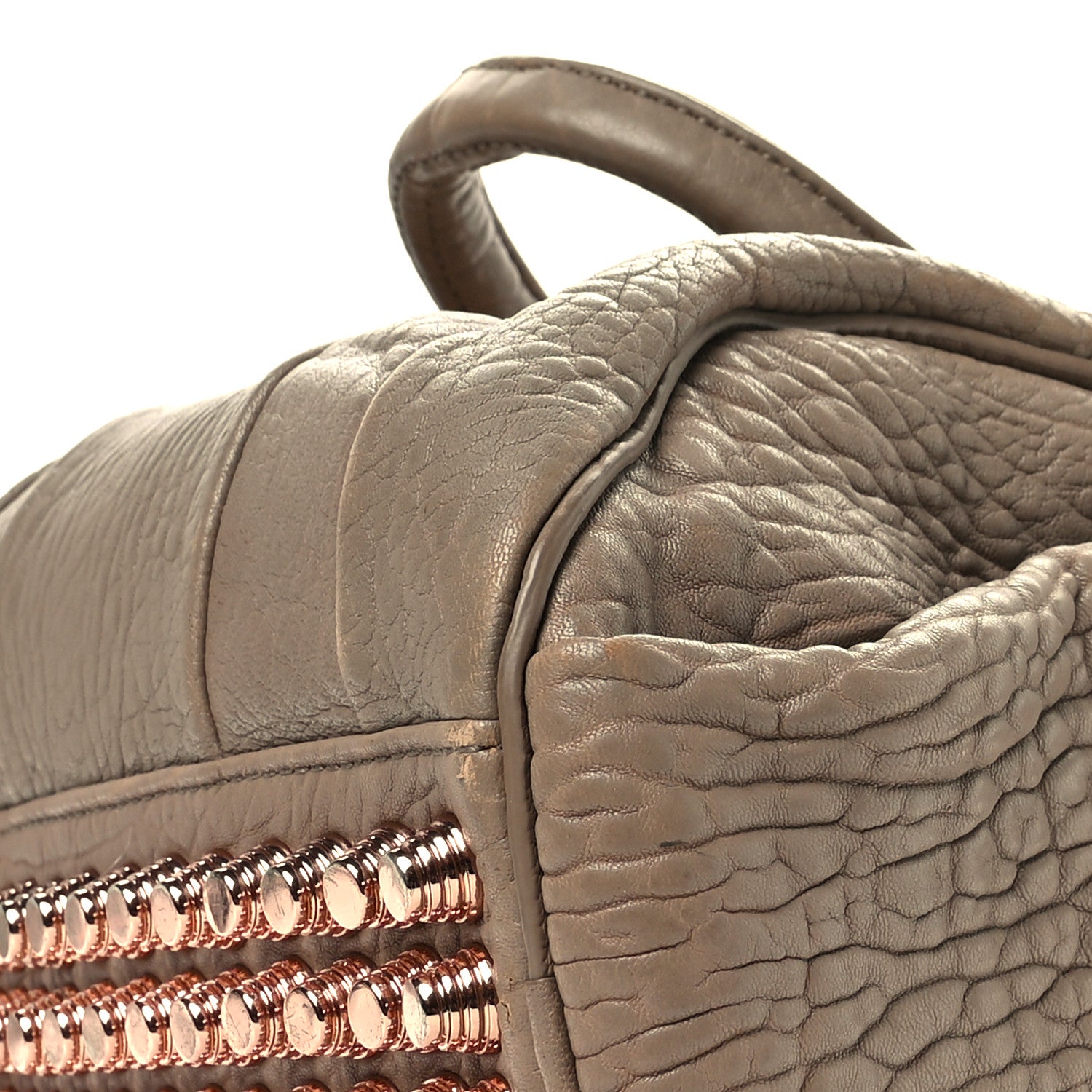 Alexander Wang Pebbled Lambskin Rockie Latte Rose Gold Hardware 8 of 14
