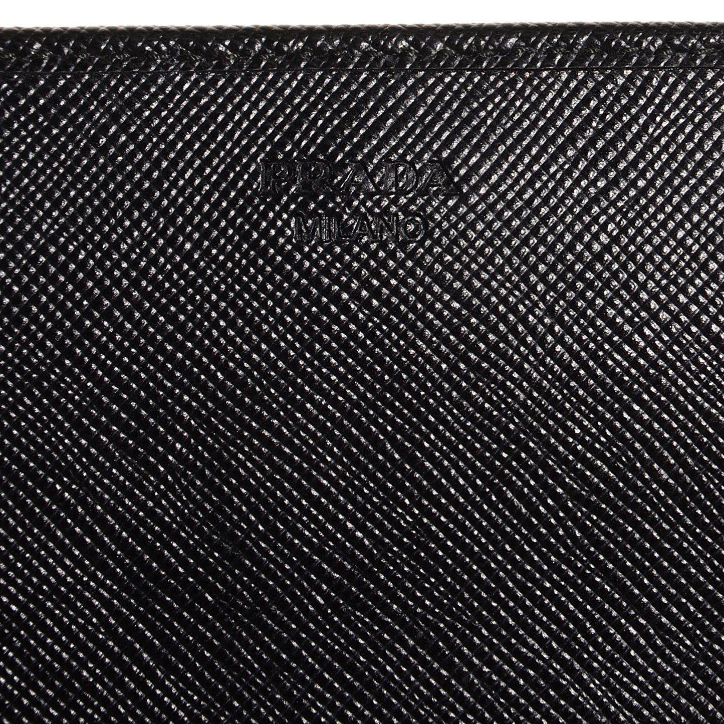 Saffiano Metal Oro Chain Wallet Nero Black