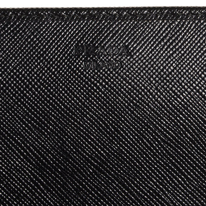 Prada Saffiano Metal Oro Chain Wallet Nero Black 6 of 9