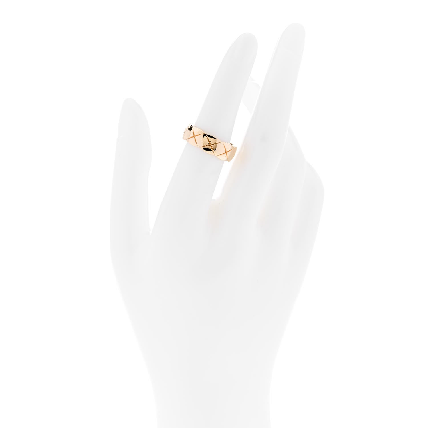 Chanel 18K Yellow Gold Small Coco Crush Ring 52 6 2 of 6