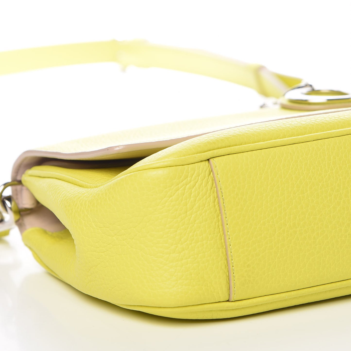 Smooth Calfskin Mini Be Dior Flap Vert Acide