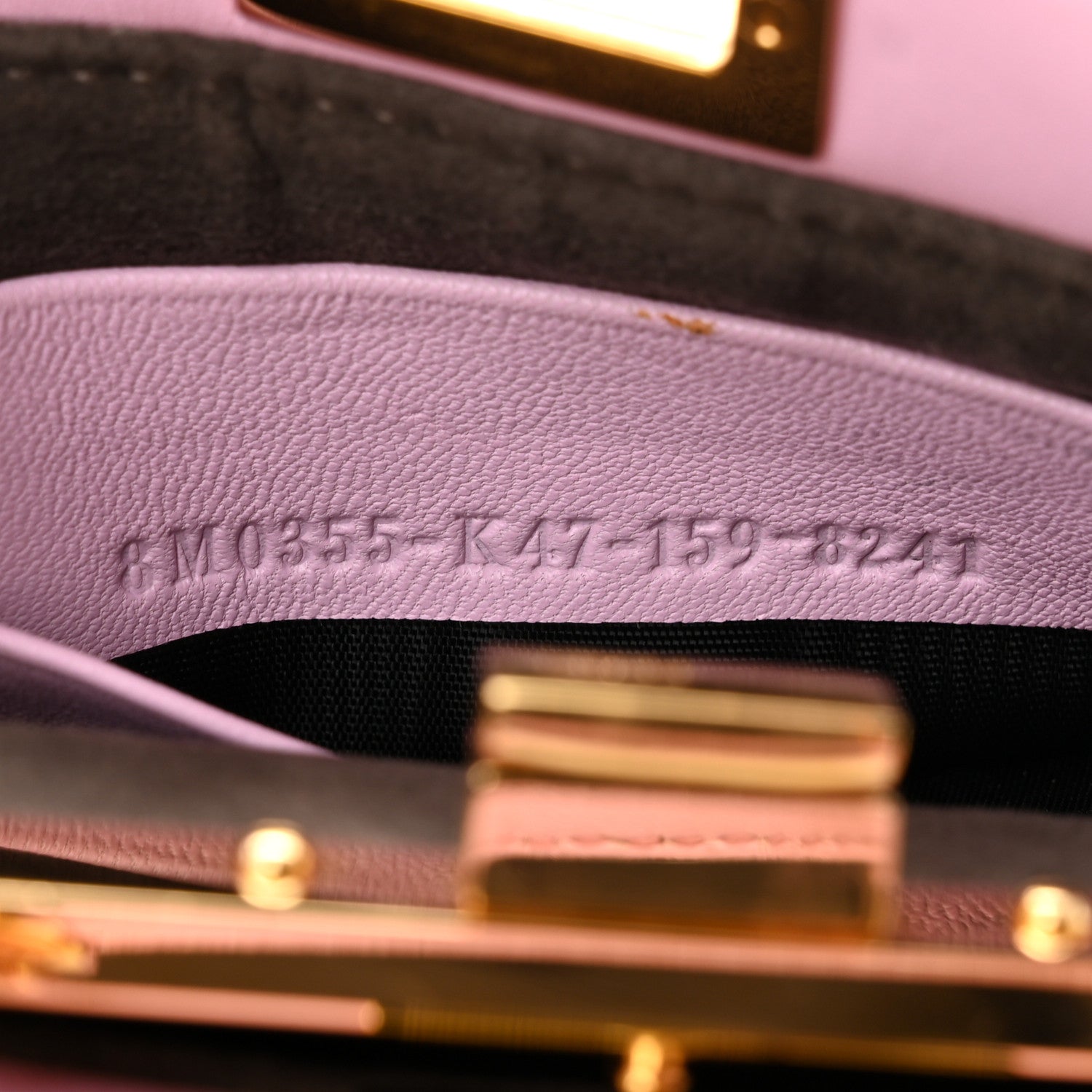 Fendi Shiny Nappa Micro Peekaboo Iconic Satchel Lavanda 7 of 10