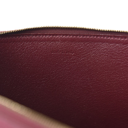Celine Lambskin Bicolor Computer Case Light Burgundy Navy 8 of 10