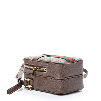 Gucci GG Supreme Monogram Web Mini Ophidia Double Zip Crossbody Bag Beige New Acero 3 of 10