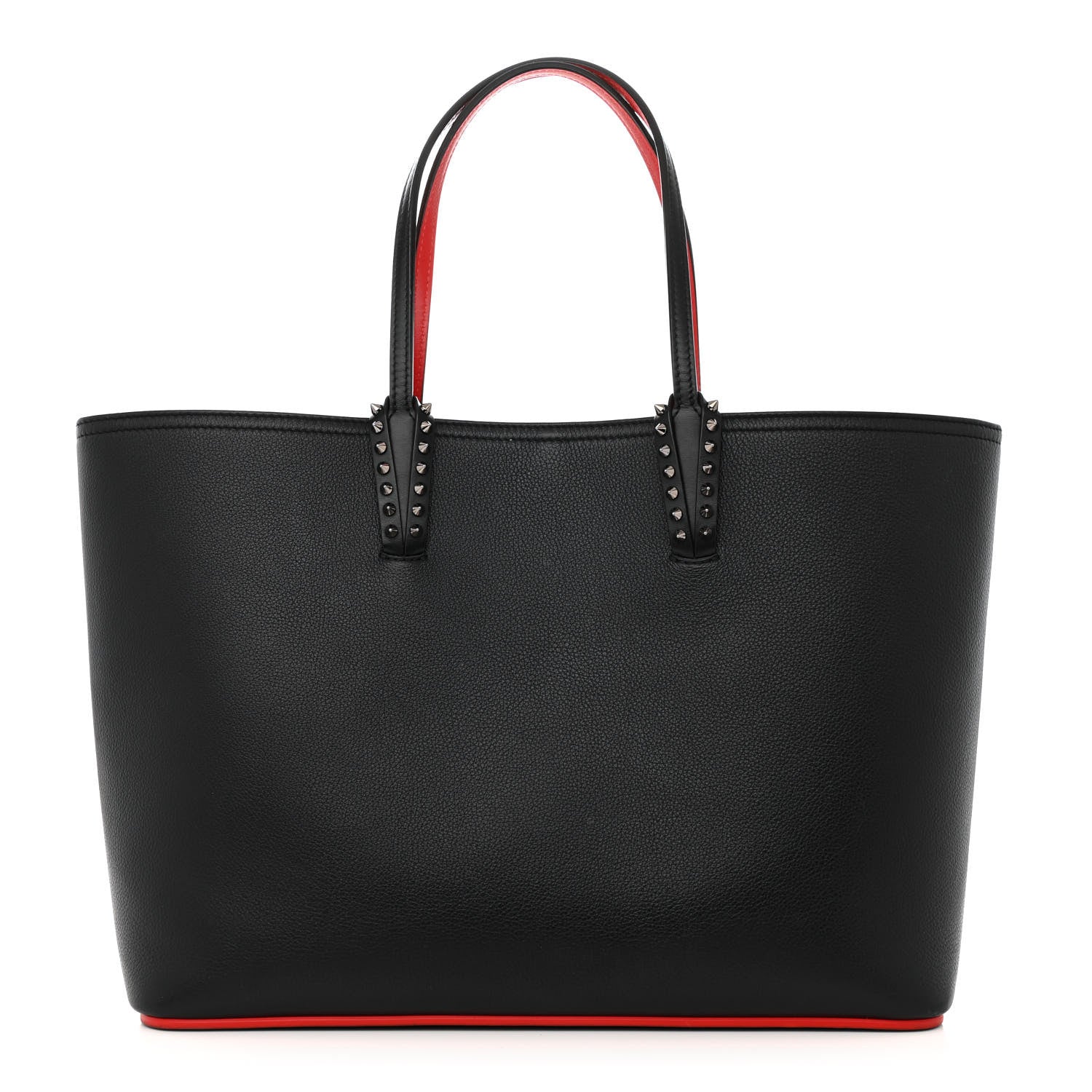 Christian Louboutin Calfskin Empire Spikes Large East West Cabata Tote Black 1 of 14