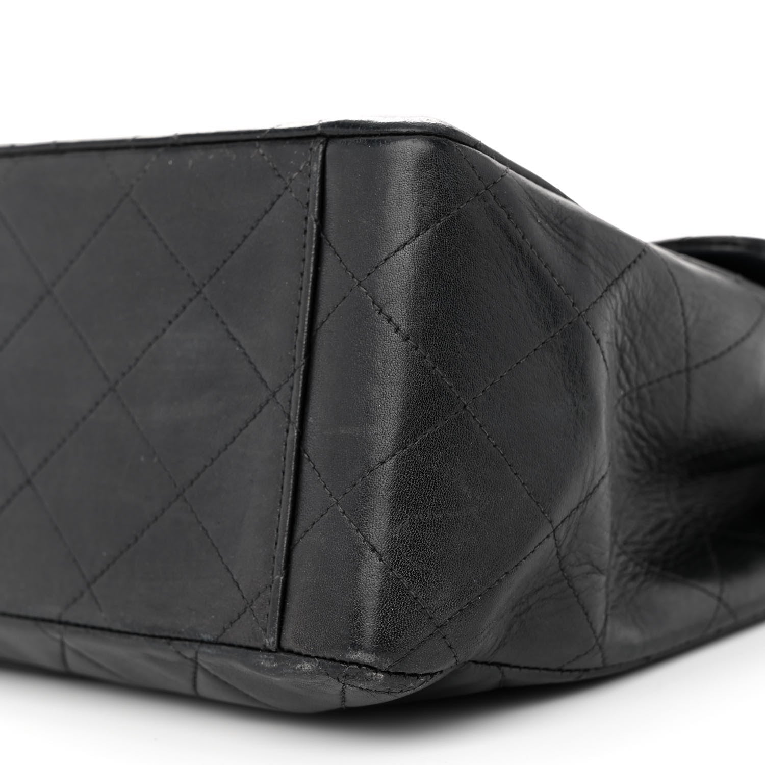 Chanel Lambskin Quilted XL Jumbo Single Flap Black 11 of 19