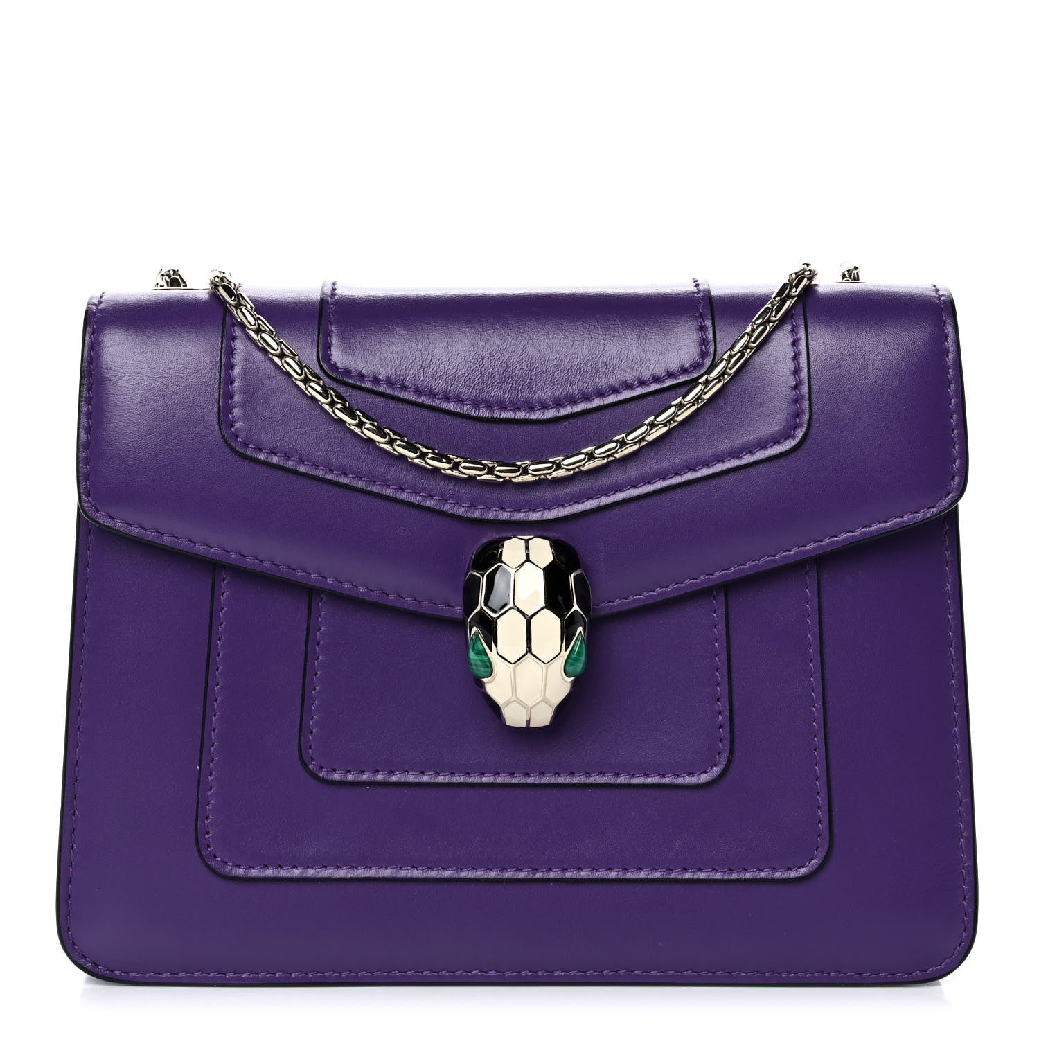 Bulgari Calfskin Serpenti Forever Crossbody Bag Amethyst 1 of 14