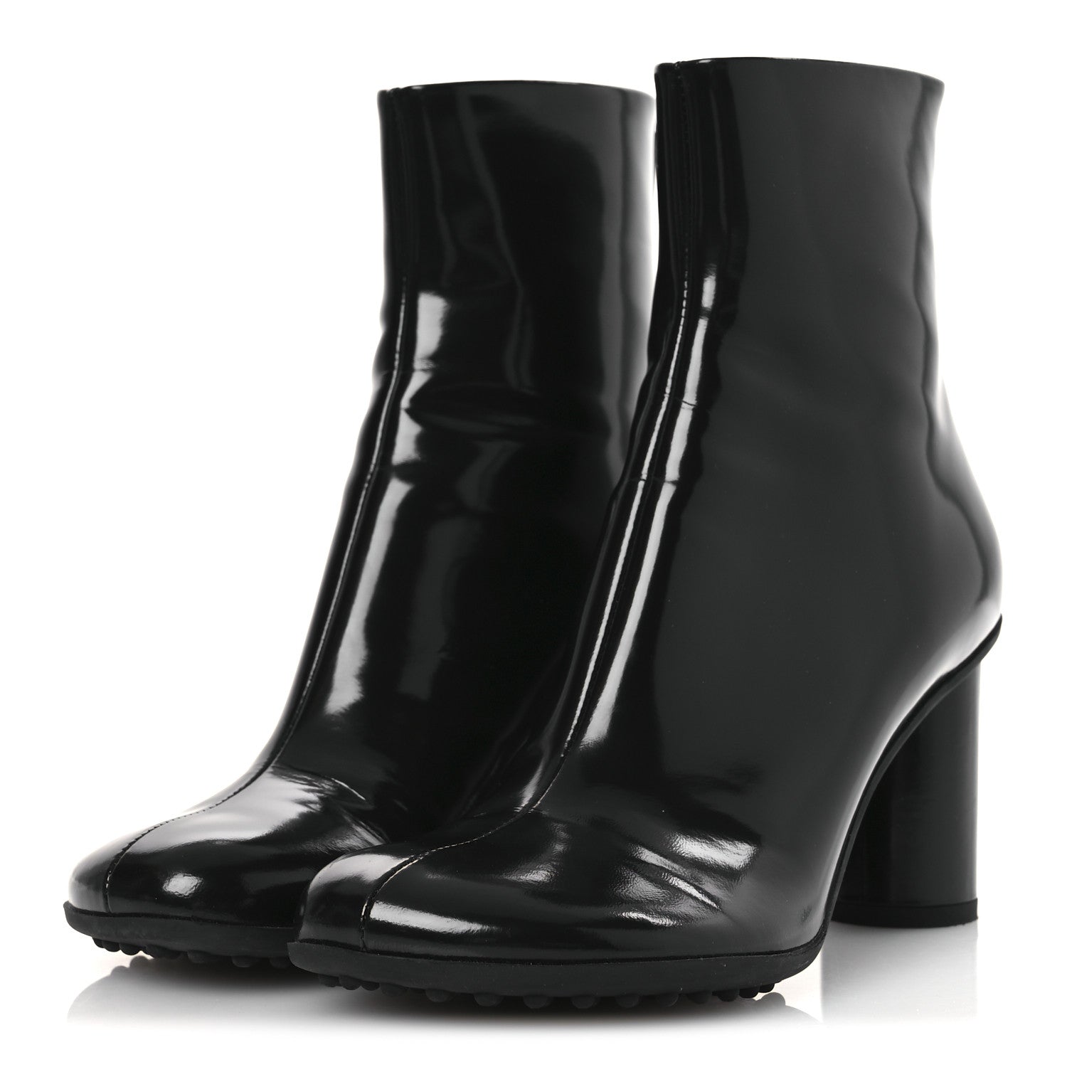 Bottega Veneta Patent Lambskin Atomic Boots 37 Black 4 of 11
