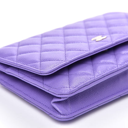Chanel Caviar Quilted Wallet On Chain WOC Purple 8 of 10