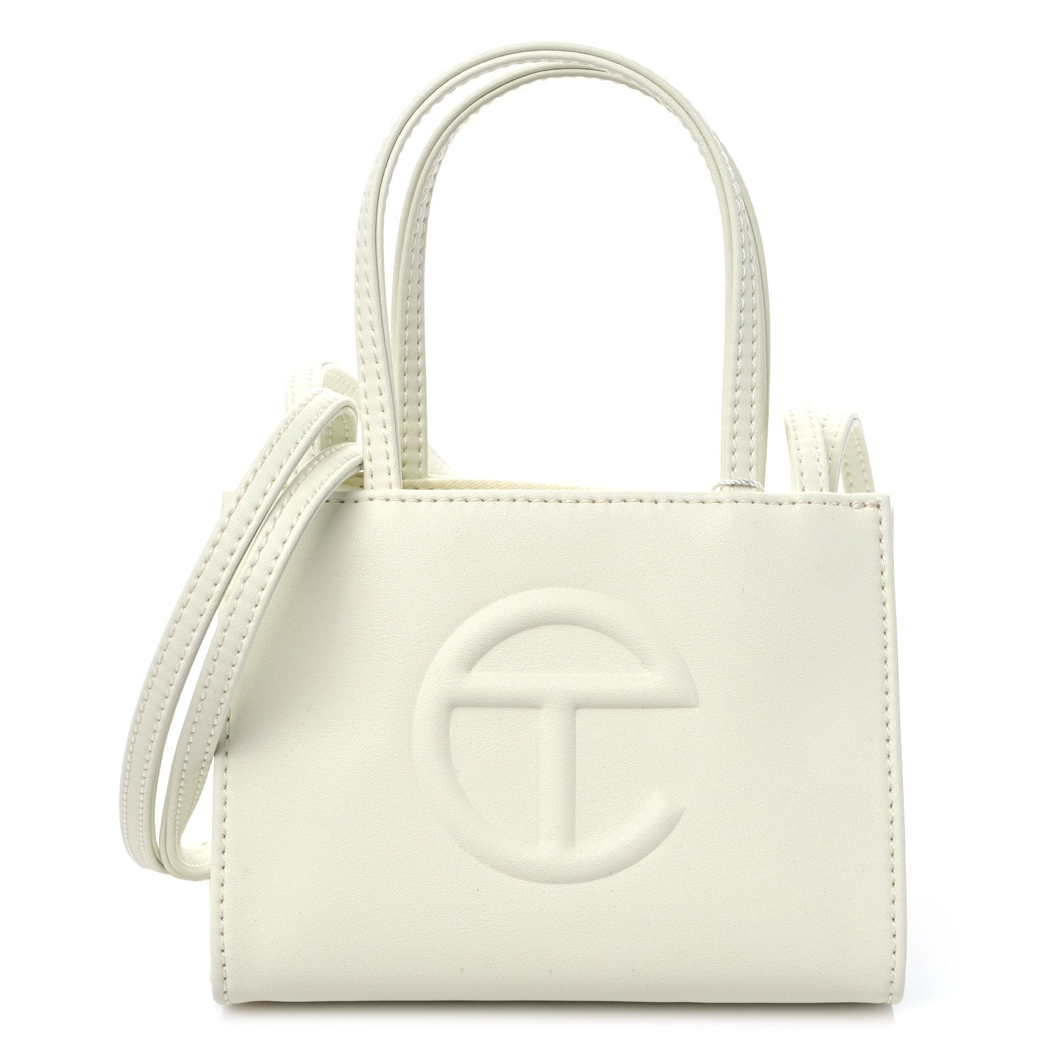 TELFAR Vegan Leather Small Shopping Bag Glue FASHIONPHILE
