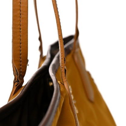 Prada Tessuto Nylon Saffiano Shopping Tote Yellow 22 of 22