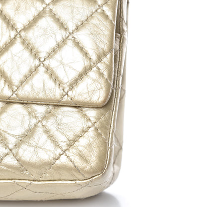 Chanel Metallic Aged Calfskin Quilted 2.55 Reissue 225 Flap Gold 13 of 14