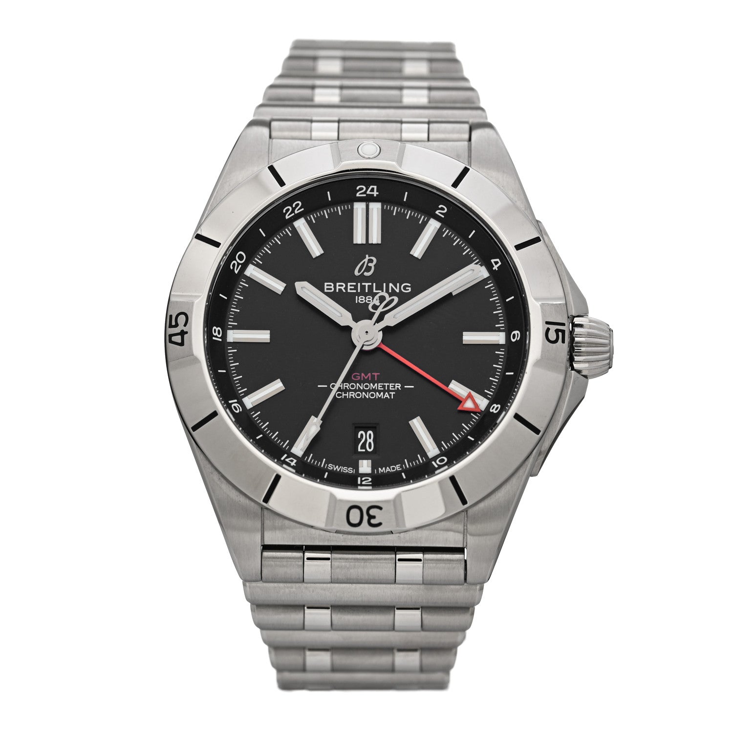 Breitling Stainless Steel 40mm Chronomat GMT Automatic Watch Black A32398101B1A1 1 of 4