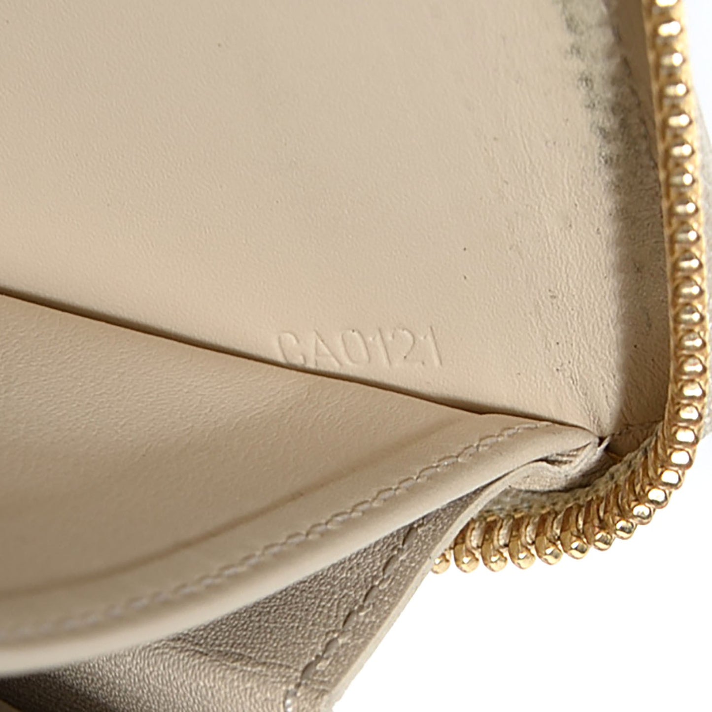 Vernis Leopard Zippy Wallet Blanc Corail