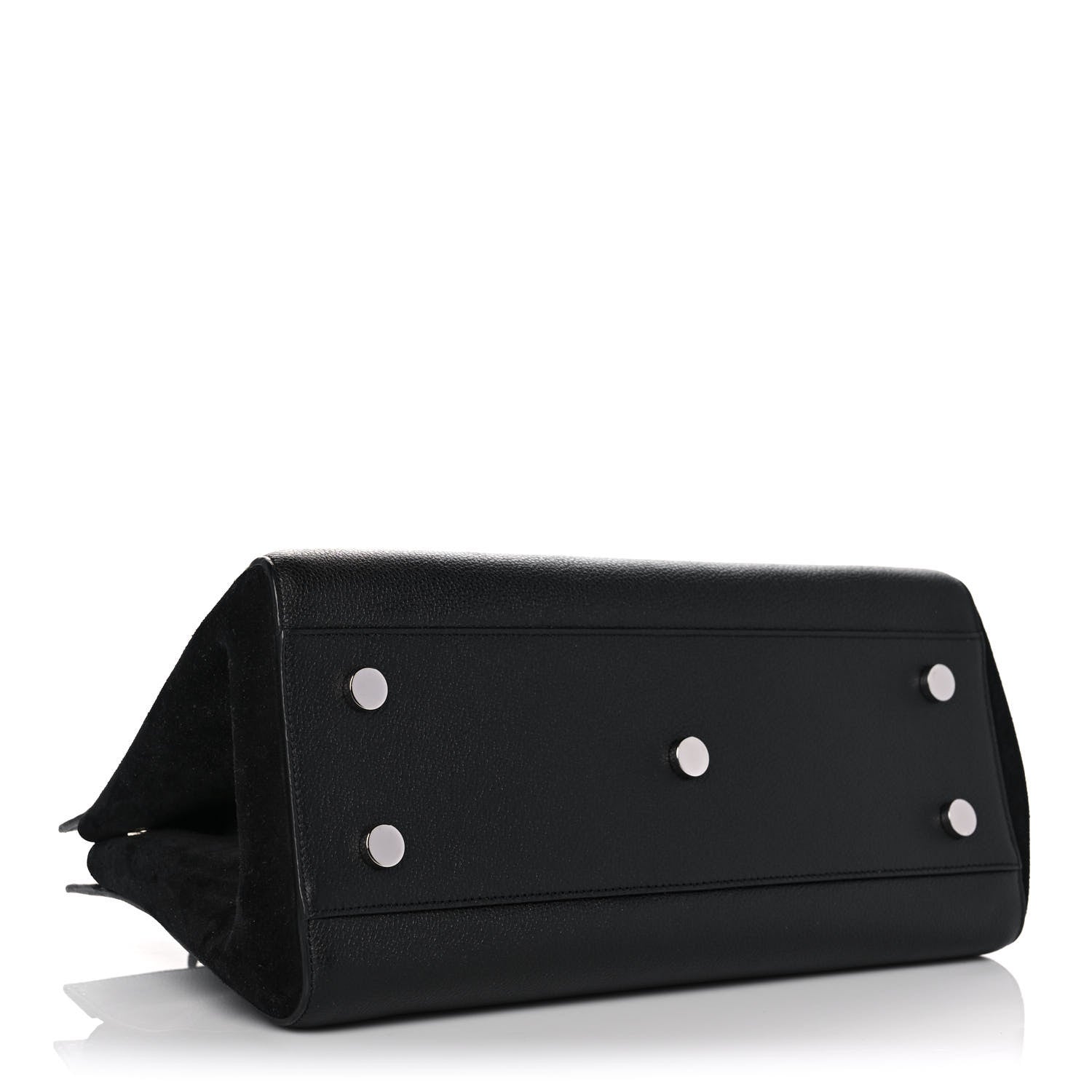 Saint Laurent Grained Calfskin Small Cabas Rive Gauche Black 4 of 12
