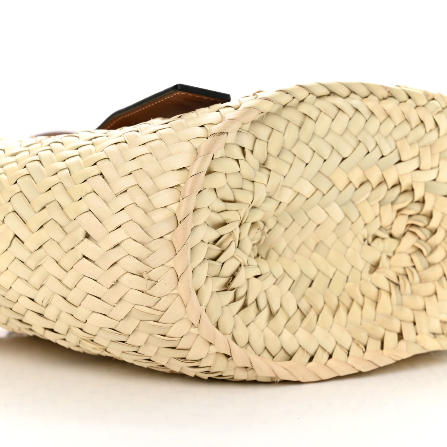 Raffia Small Basket Tote Bag Natural Tan