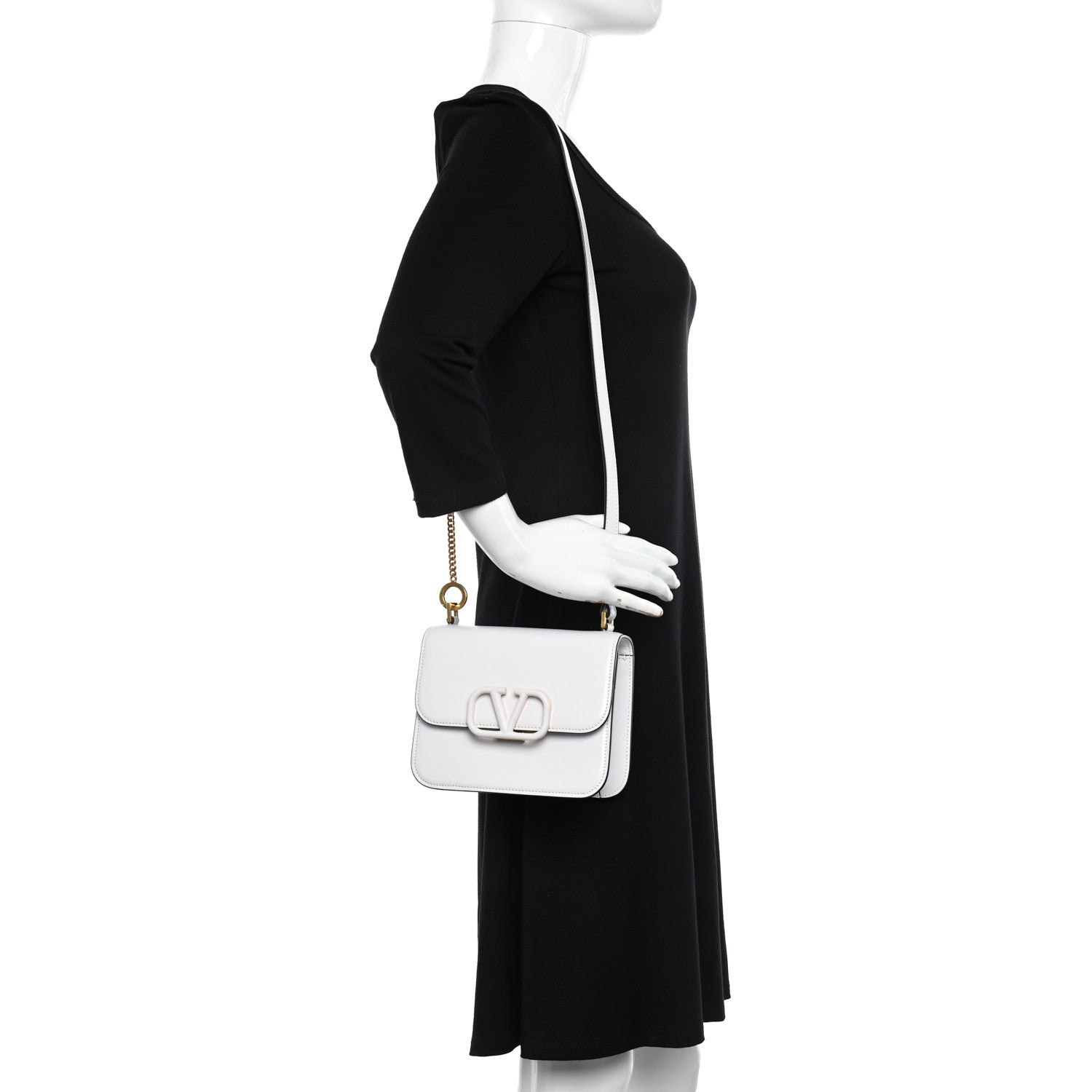 Valentino Garavani Smooth Calfskin Small VSling Shoulder Bag White 2 of 9