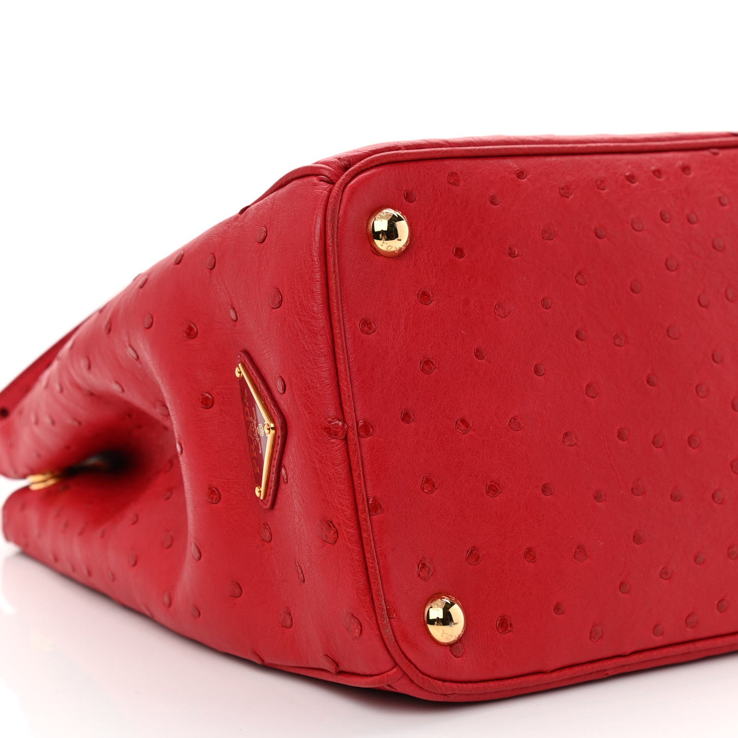 Ostrich Large Galleria Double Zip Tote Fuoco