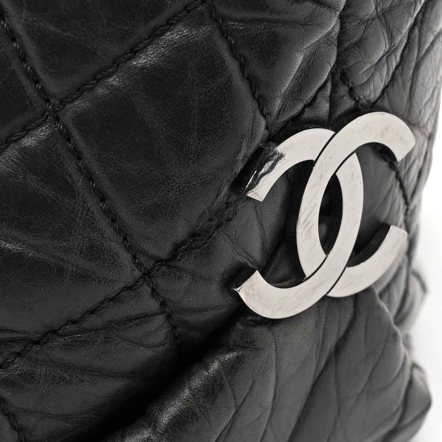 Chanel Aged Calfskin Vintage Ligne Lady Braid Tote Black 12 of 14
