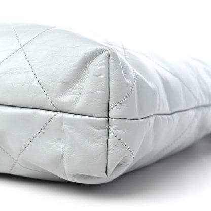 Chanel Shiny Calfskin Quilted Chanel 22 Light Blue 10 of 12