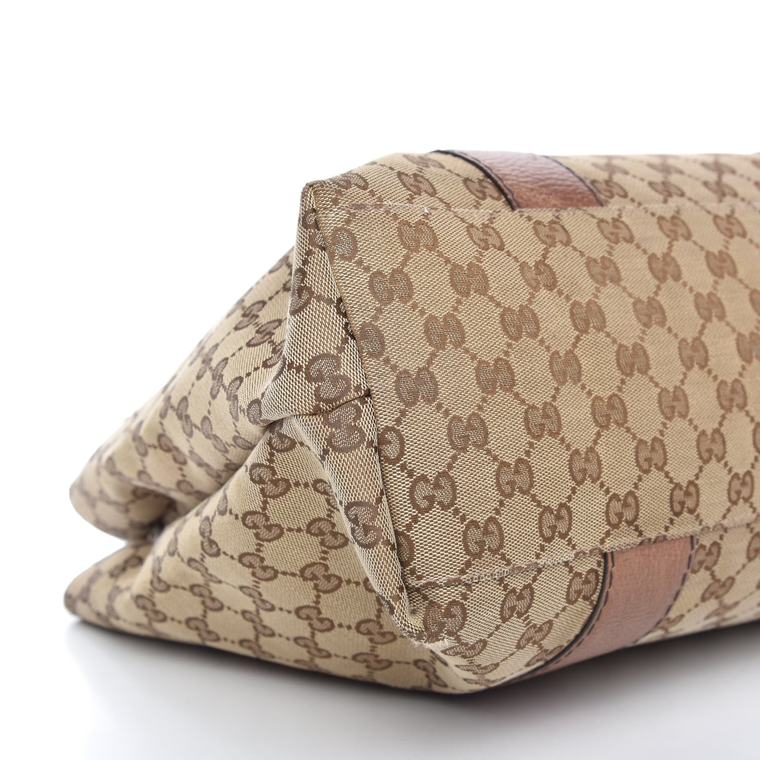 Gucci Monogram Medium Bamboo Bar Tote Brown 6 of 14